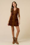 Lana Button-Down Suede Dress