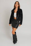 Faux Crop Fur Jacket