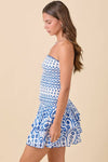 Low Waist Smocking Eyelet Ruffle Summer Mini Dress