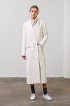 NOTCH COLLAR BUTTON FRONT LONG LINE COAT