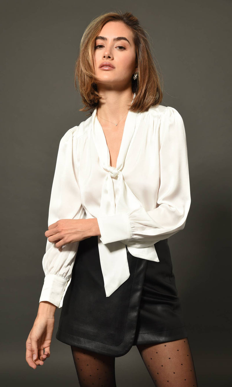 Edna Tie Neck Blouse