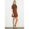 Suede Short Sleeeve Dress