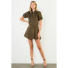 Suede Short Sleeeve Dress