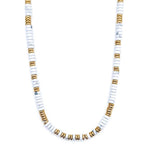 Joan Multi Color Beaded Stone Necklace: BLACK