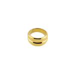 Waterproof Gold Twin Ring: 6