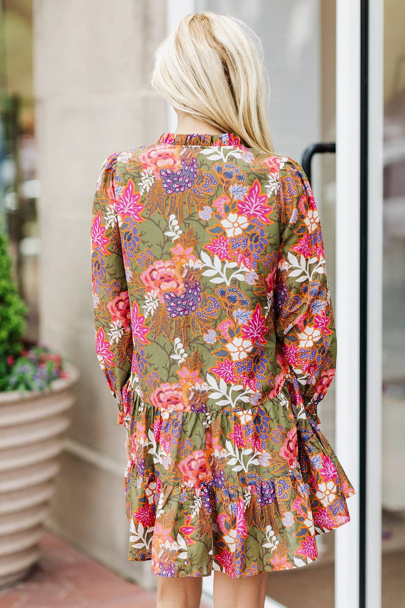 The Hayes V-Neck Long Sleeve Dress