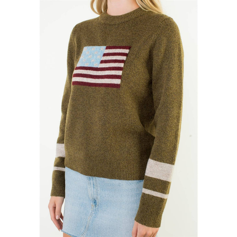 Knit Flag Detailed Sweater