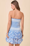 Low Waist Smocking Eyelet Ruffle Summer Mini Dress