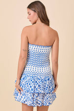 Low Waist Smocking Eyelet Ruffle Summer Mini Dress