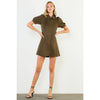 Suede Short Sleeeve Dress