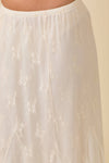 Mesh Midi Skirt With Contrasting Godet Ruffle