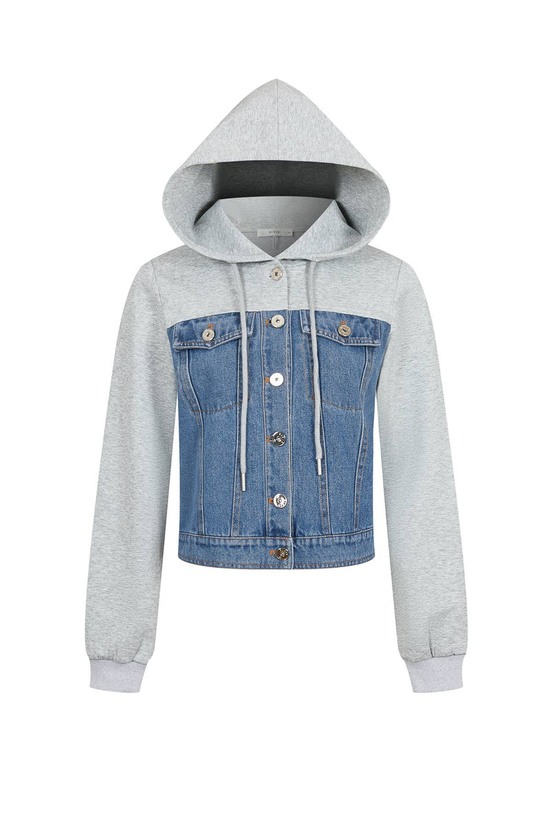 Mix Media Hooded Jacket