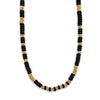 Joan Multi Color Beaded Stone Necklace: BLACK
