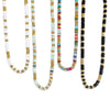 Joan Multi Color Beaded Stone Necklace: BLACK