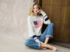 Knit Flag Detailed Sweater