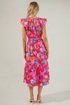 Daphne Floral Dynamite Button Midi Dress