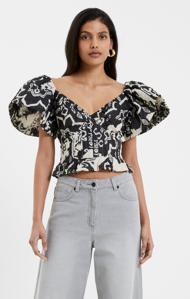 Deon Jacquard Top