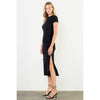 Suede Wrap Detail Midi Skirt
