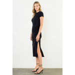 Suede Wrap Detail Midi Skirt
