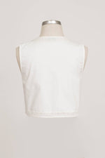 TIE FRONT EYELET DETAIL VEST TOP