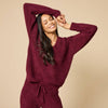 Oprah's Fave 2025 - Marshmallow Waffle V-Neck Lounge Set Cherry