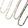 Joan Multi Color Beaded Stone Necklace: BLACK