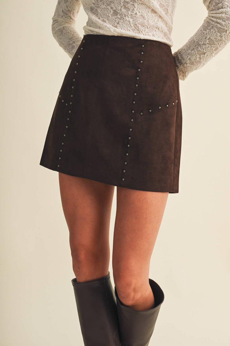 Studded Seam Skirt