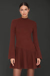 Asymmetric Hem Mini Sweater Dress