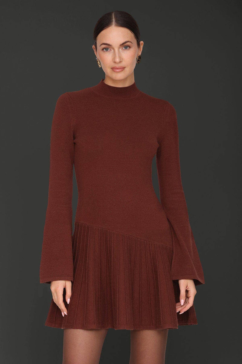 Asymmetric Hem Mini Sweater Dress