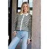 Collar Striped Knit