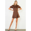 Suede Short Sleeeve Dress