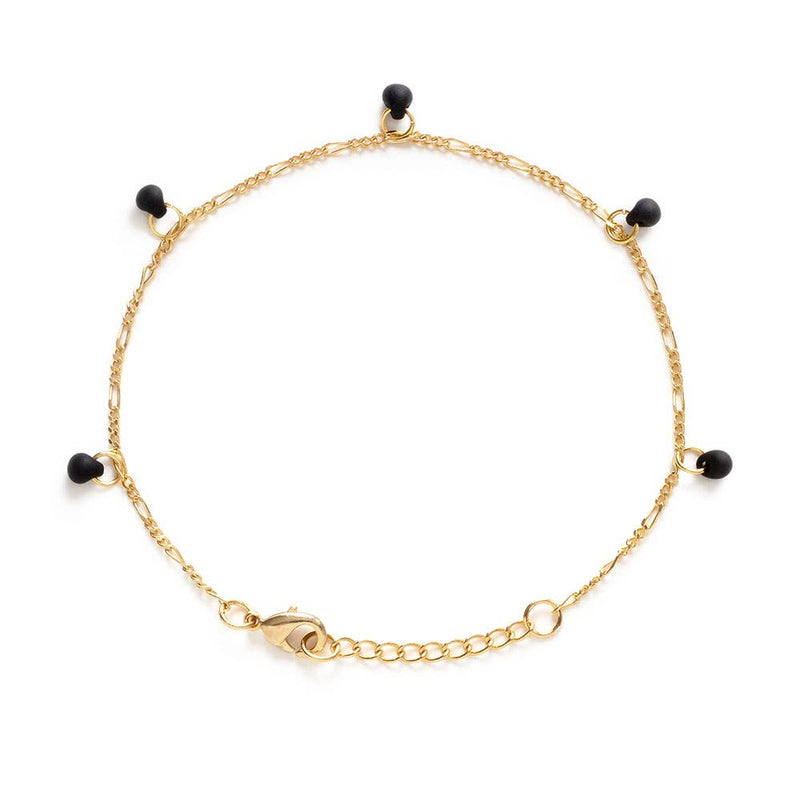 Japanese Drop Bead Bracelet: Black