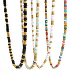Joan Multi Color Beaded Stone Necklace: BLACK