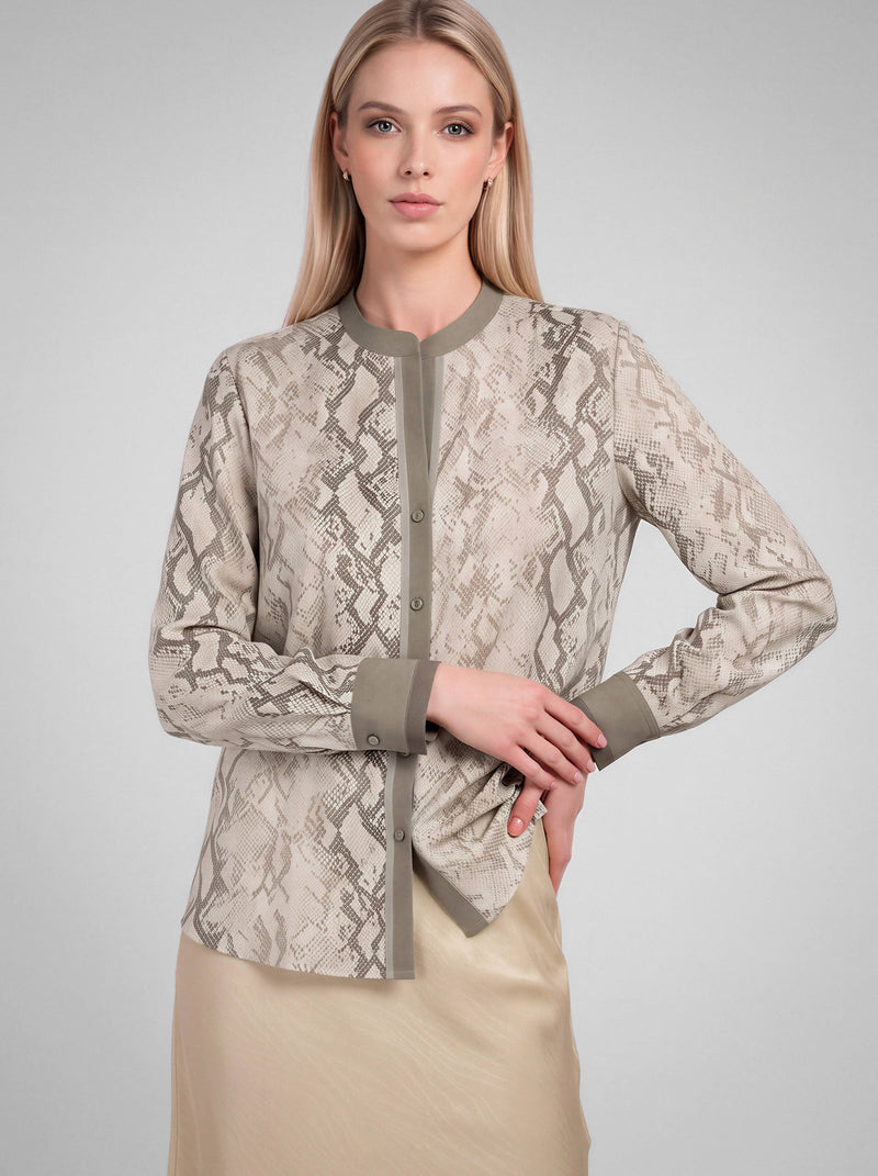Snakeskin Printed Blouse