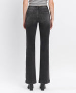 HIGH RISE FRONT PATCH POCKET FLARE JEANS