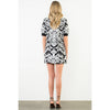 Jacquard Knit High Neck Mini Dress