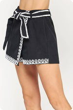 Embroidery Detail Skort