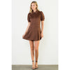 Suede Short Sleeeve Dress