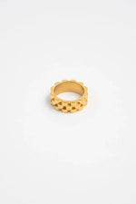 Waterproof Gold Statement Watch Ring:  size 7