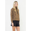 Cheetah Print Quarter-Zip Sweater