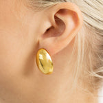 Waterproof Gold Statement Dome Earrings