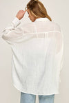 WASHED SUPER SOFT SEE THROUGH BUTTON DOWN SHIRT