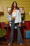 Star Print Washed Denim Jacket