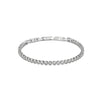 Demi-Fine Silver Diamond Tennis Bracelet