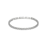 Demi-Fine Silver Diamond Tennis Bracelet