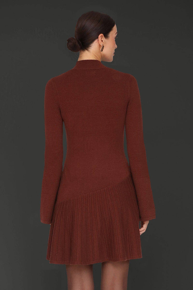Asymmetric Hem Mini Sweater Dress