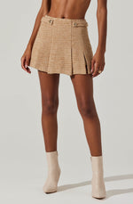 Bronwyn Pleated Tweed Skort