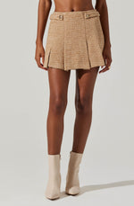 Bronwyn Pleated Tweed Skort