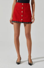 Mavey Tweed Mini Skirt