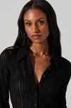 Iryna Sheer Textured Top - Black